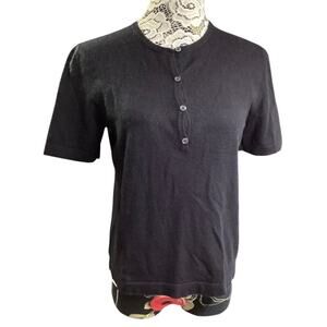 Celine henley button packet cashmere shirt black size L women’s
